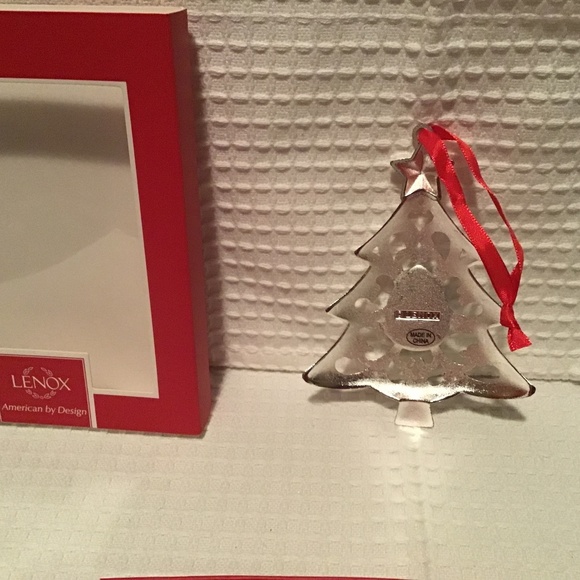 NWT Lenox Gemmed Tree Ornament - silver plated - Picture 4 of 5